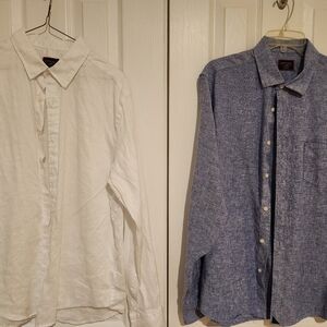 UNTUCKIT 100% Linen Men's Button-Up Shirts, Set Of 2